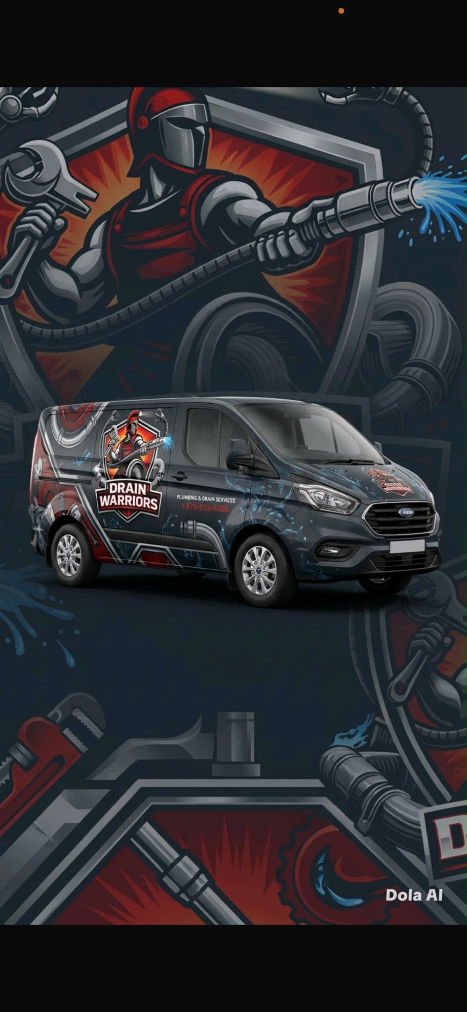 Drain Warriors branded service van